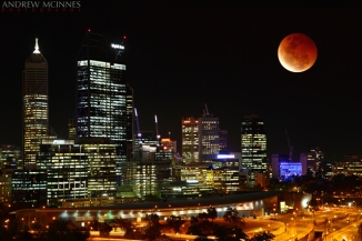 Lunar Eclipse 2AM-006251and006254_composite. ©2014 Andrew McInnes. All Rights Reserved.